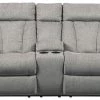 Ashley Furniture Mitchiner - Fog - Dbl Rec Loveseat W/console