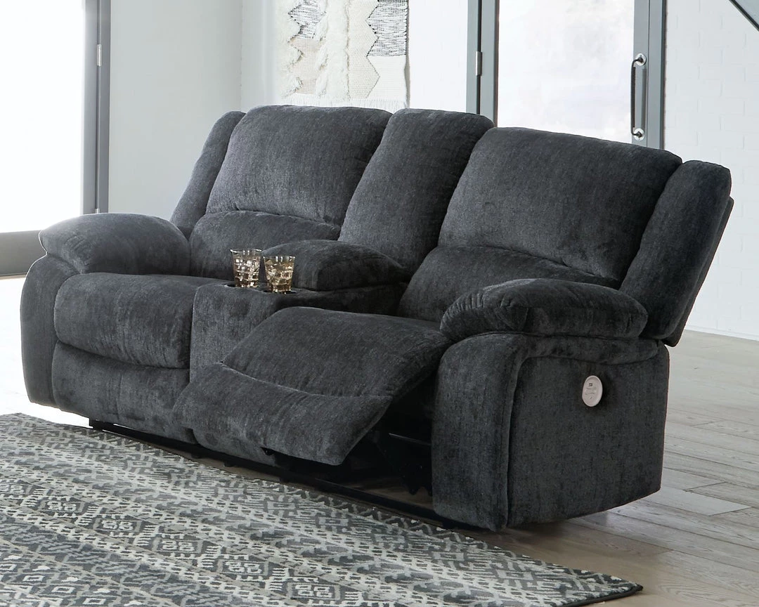 Ashley Furniture Reclining Furniture Draycoll - Slate - Dbl Rec Pwr Loveseat W/console 4 Ashley Furniture Reclining Furniture Draycoll - Slate - Dbl Rec Pwr Loveseat W/console