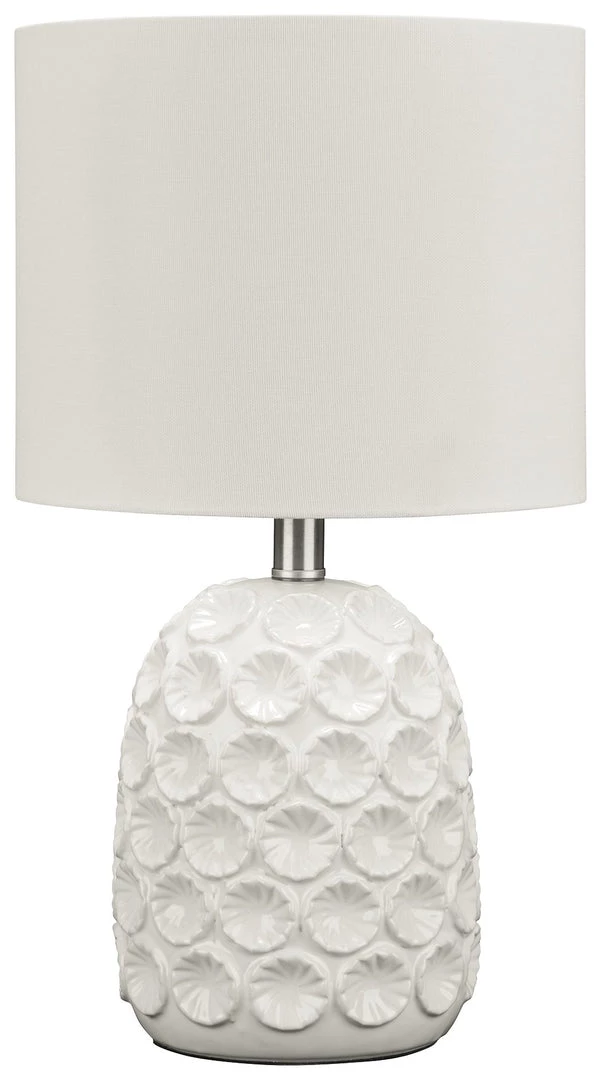 Ashley Furniture Moorbank - White - Ceramic Table Lamp (1/cn) Accessories 3 Ashley Furniture Moorbank - White - Ceramic Table Lamp (1/cn) Accessories