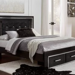 Signature Design By Ashley® Kaydell - Patterned - Upholstered Panel Bed With 2 Storage Drawers Beds