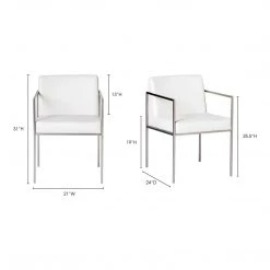 Moe's Home Collection Capo Arm Chair White-m2