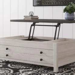 Ashley Furniture Dorrinson - White / Black / Gray - Lift Top Cocktail Table Tables 22 Ashley Furniture Dorrinson - White / Black / Gray - Lift Top Cocktail Table Tables