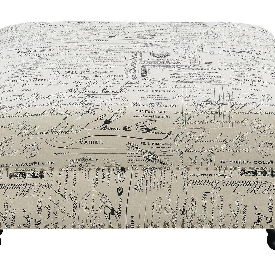 Emerald Home Ottomans Hutton II Tufted Ottoman, Ivory 7 Emerald Home Ottomans Hutton II Tufted Ottoman, Ivory