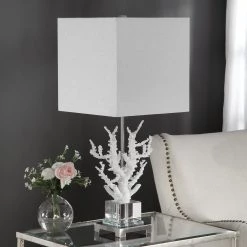Accessories Uttermost Corallo White Coral Table Lamp