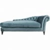 Moe's Home Collection Chaises Bibiano Chaise Velvet Blue