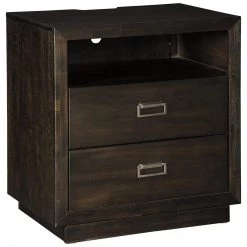 Ashley Furniture Hyndell - Brown Dark - Two Drawer Night Stand
