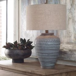 Accessories Uttermost Pelia Light Aqua Table Lamp