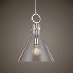Uttermost Imbuto 1 Light Glass Funnel Pendant