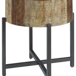 Ashley Furniture Nashbryn - Gray/brown - Round End Table