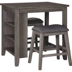 Ashley Furniture Caitbrook - Dark Gray - Rect Drm Counter Tbl Set(3/cn)