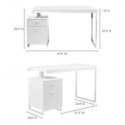 Moe's Home Collection Martos Desk White Desks