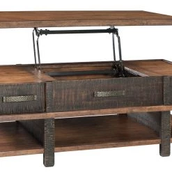 Ashley Furniture Tables Stanah - Brown / Beige - Lift Top Cocktail Table 18 Ashley Furniture Tables Stanah - Brown / Beige - Lift Top Cocktail Table