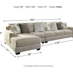 Benchcraft® Ardsley - Left Arm Facing Corner Chaise, Armless Loveseat, Armless Chair, Wedge, Right Arm Facing Sofa Sectional