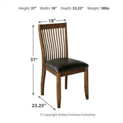 Ashley Furniture Chairs Stuman - Light Brown - Dining Uph Side Chair (2/cn)