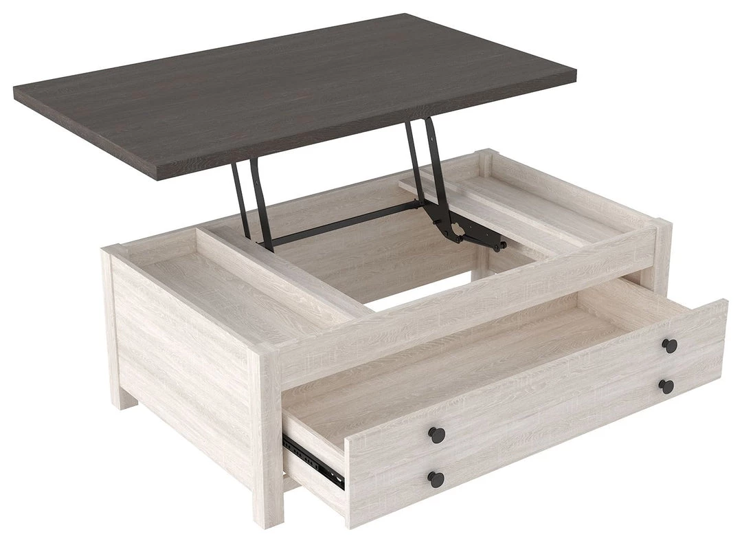 Ashley Furniture Dorrinson - White / Black / Gray - Lift Top Cocktail Table Tables 15 Ashley Furniture Dorrinson - White / Black / Gray - Lift Top Cocktail Table Tables