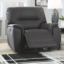 Ashley Furniture Henefer - Midnight - Pwr Recliner/adj Headrest Reclining Furniture