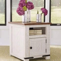 Ashley Furniture Tables Wystfield - White/brown - Rectangular End Table - 1-door