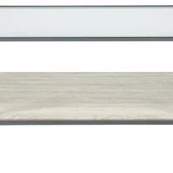 Ashley Furniture Bodalli - Ivory/chrome - Rectangular Cocktail Table