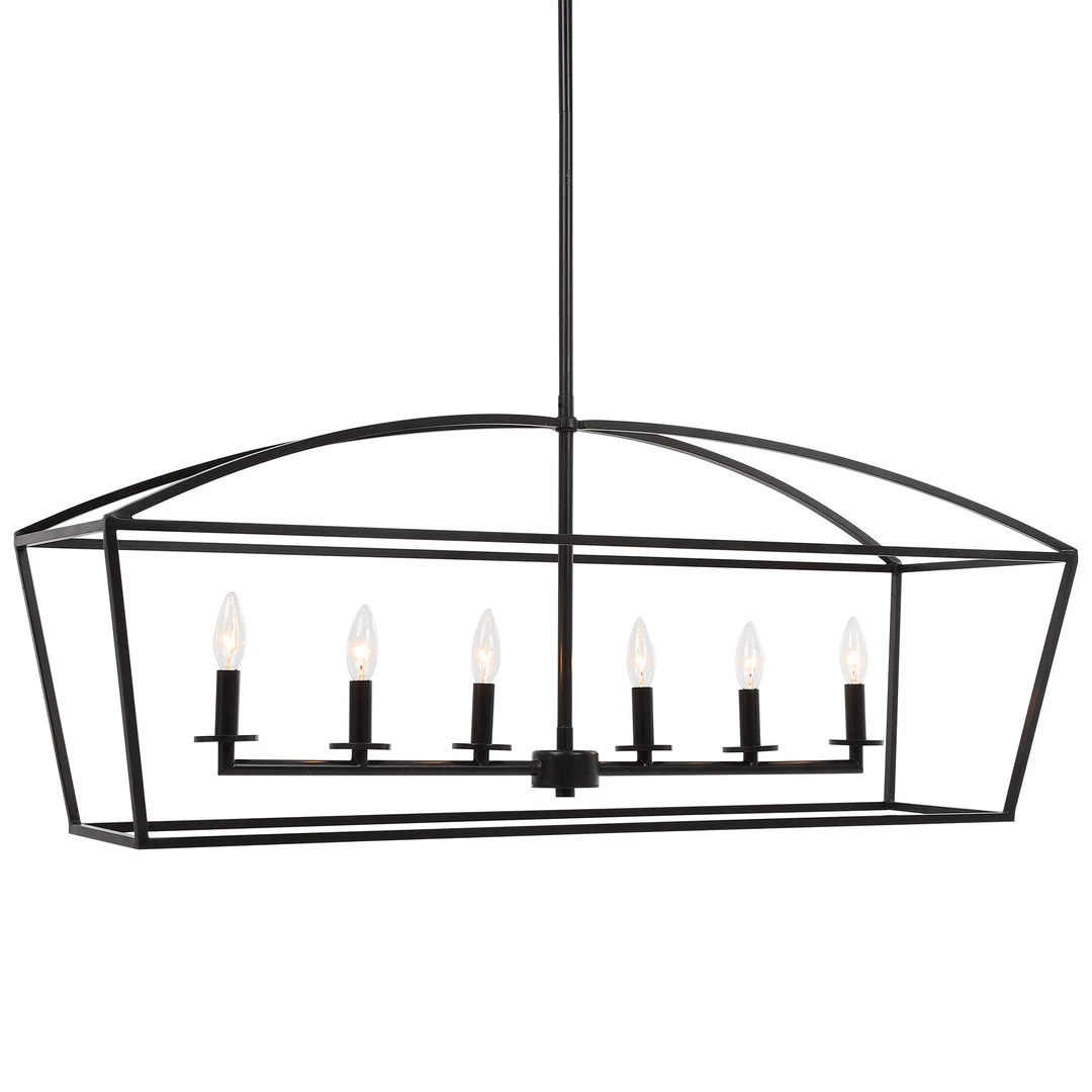 Uttermost Clayton 6 Light Linear Chandelier 3 Uttermost Clayton 6 Light Linear Chandelier