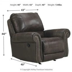 Ashley Furniture Breville - Sweeping Rolled Arms - Rocker Recliners
