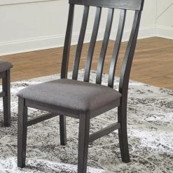 Ashley Furniture Luvoni - Dark Gray - Dining Uph Side Chair (2/cn)