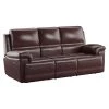 Emerald Home Sofas Bernard Dual Power Sofa Recliner And Headrest Kona Brown