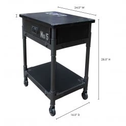 Moe's Home Collection Cabinets Soho 1 Drawer Cabinet Black