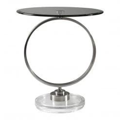 Uttermost Dixon Brushed Nickel Side Table Tables