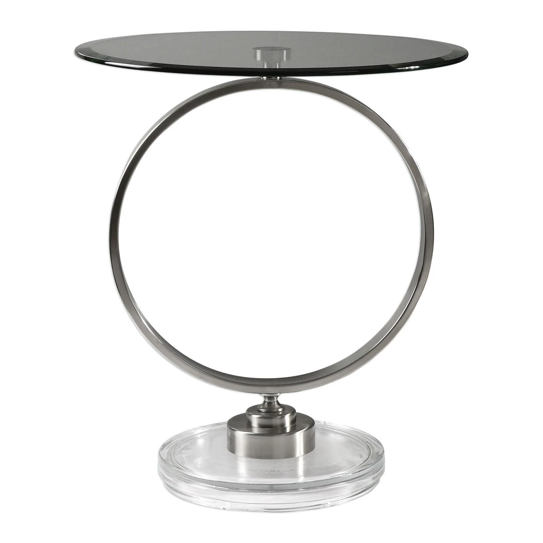 Uttermost Dixon Brushed Nickel Side Table Tables 3 Uttermost Dixon Brushed Nickel Side Table Tables