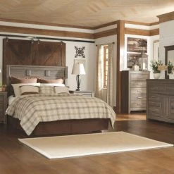 Signature Design By Ashley® Juararo - Dark Ultimate Best In Class Dresser, Mirror, Panel Headboard Bedroom Sets