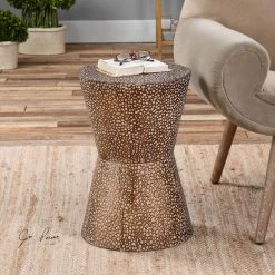 Uttermost Cutler Drum Shaped Accent Table Tables
