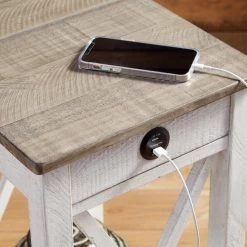 Ashley Furniture Adalane - White/gray - Accent Table Tables