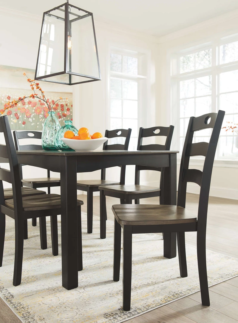 Ashley Furniture Froshburg - Black - Dining Room Table Set (7/cn) Dining Room Sets 4 Ashley Furniture Froshburg - Black - Dining Room Table Set (7/cn) Dining Room Sets