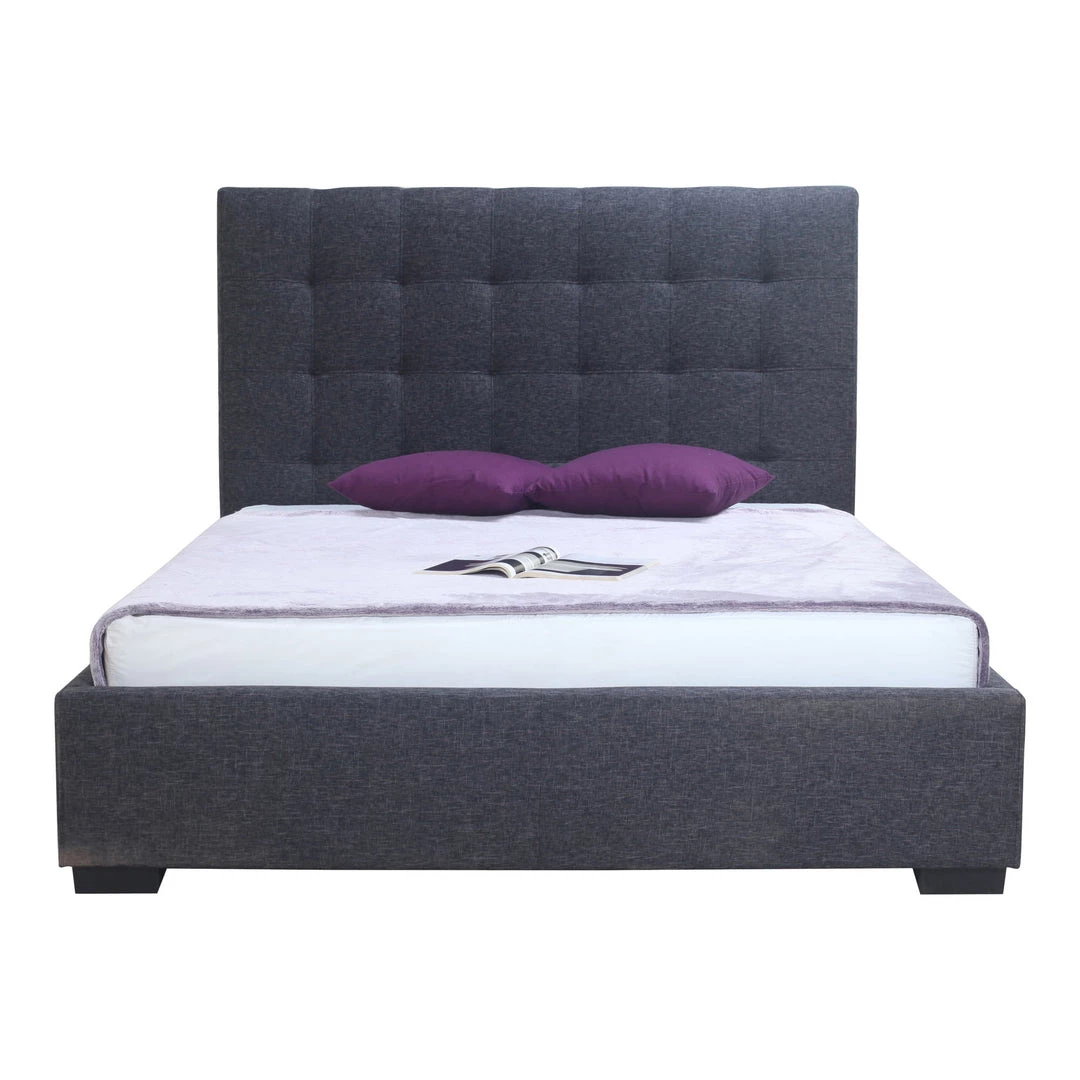 Moe's Home Collection Beds Belle Storage Bed King Charcoal Fabric 3 Moe's Home Collection Beds Belle Storage Bed King Charcoal Fabric