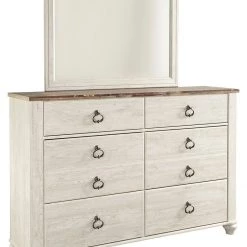 Ashley Furniture Willowton - Attractive - Dresser, Mirror Dressers
