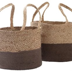 Ashley Furniture Parrish - Natural/charcoal - Basket Set (2/cn)