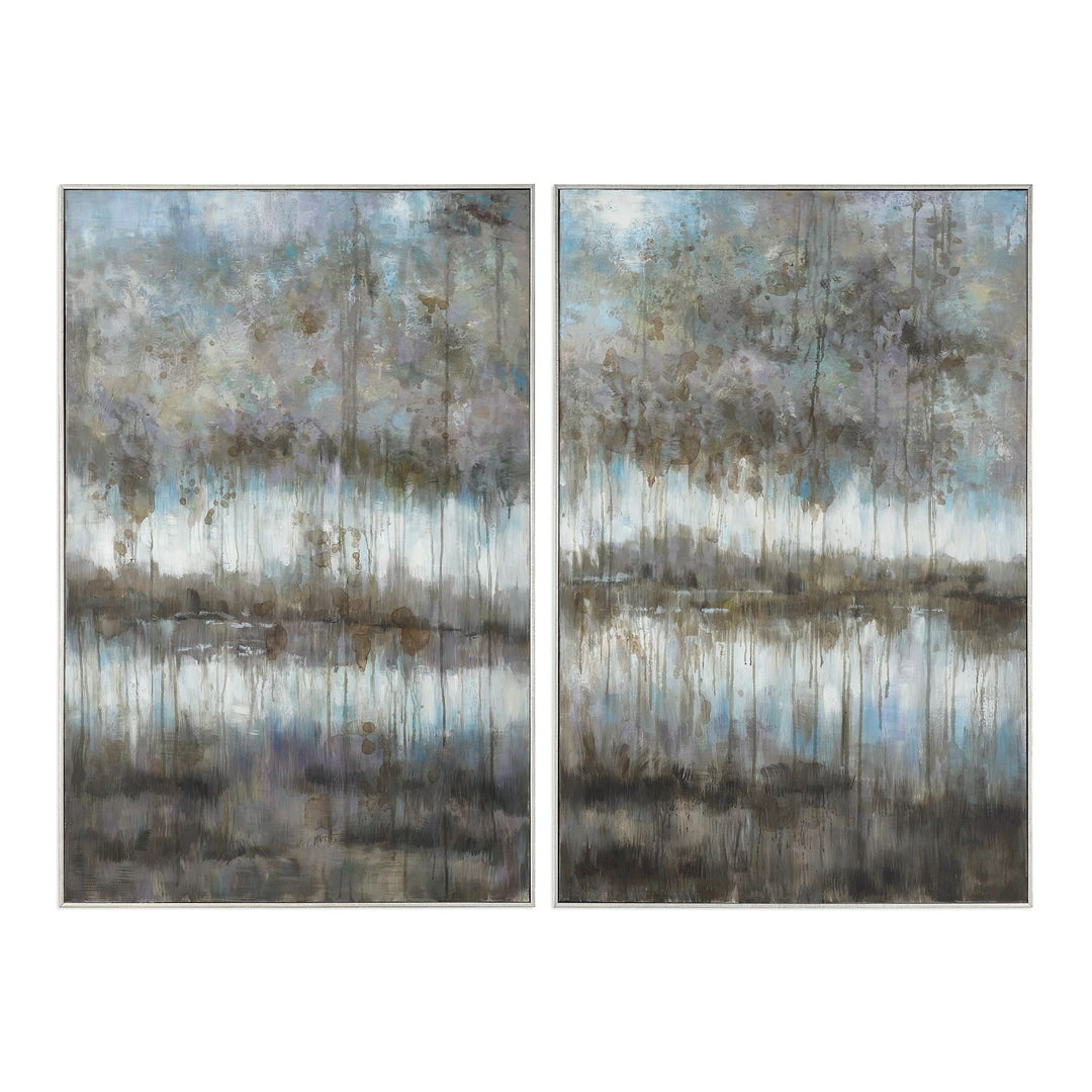Accessories Uttermost Gray Reflections Landscape Art S/2 3 Accessories Uttermost Gray Reflections Landscape Art S/2