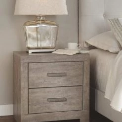 Signature Design By Ashley® Culverbach - Gray - 5 Pc. - Dresser, Mirror, Queen Upholstered Bed, 2 Nightstands Bedroom Sets