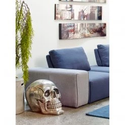 Moe's Home Collection Table Decor Yorick Skull Gun Metal