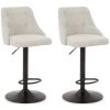 Signature Design By Ashley® Gaddison - Beige/black - Tall Uph Swivel Barstool(2/cn) Stools