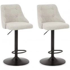 Signature Design By Ashley® Gaddison - Beige/black - Tall Uph Swivel Barstool(2/cn) Stools