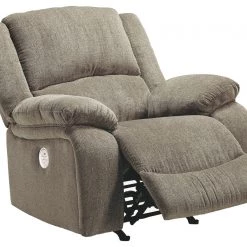 Ashley Furniture Draycoll - Pewter - Power Rocker Recliner