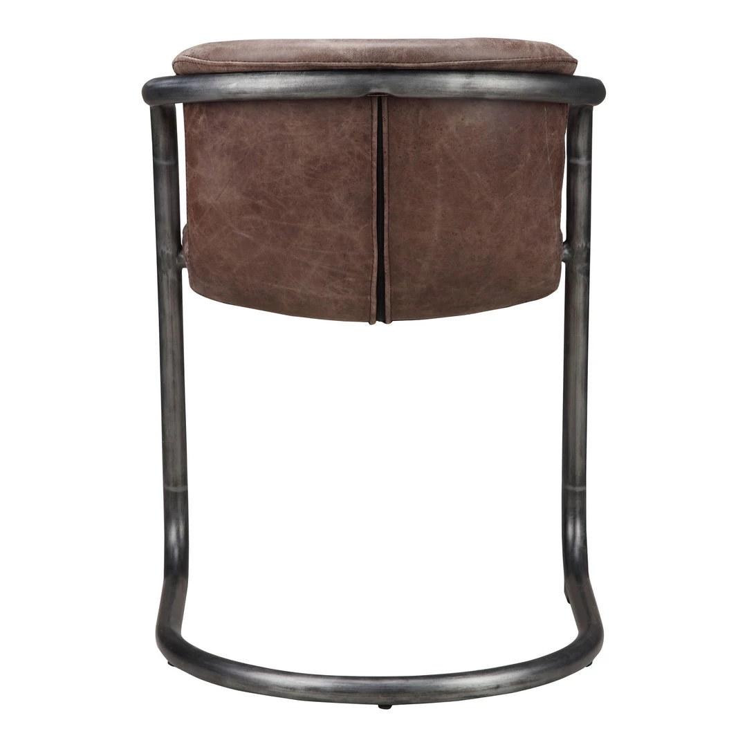 Moe's Home Collection Chairs Freeman Dining Chair Grazed Brown Leather-m2 5 Moe's Home Collection Chairs Freeman Dining Chair Grazed Brown Leather-m2