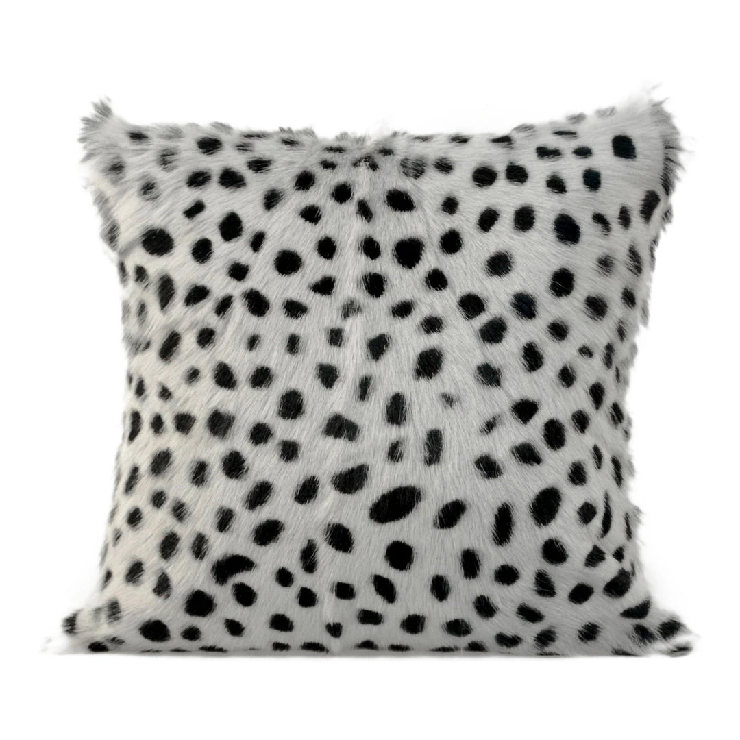 Moe's Home Collection Spotted Goat Fur Pillow Light Grey 3 Moe's Home Collection Spotted Goat Fur Pillow Light Grey