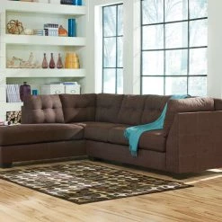 Benchcraft® Maier - Walnut - Left Arm Facing Chaise 2 Pc Sectional Sectionals