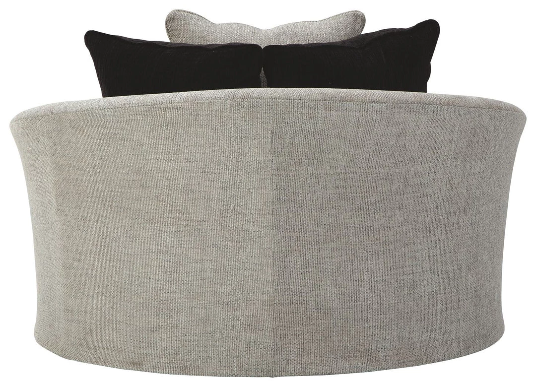 Ashley Furniture Megginson - Storm - Oversized Round Swivel Chair 8 Ashley Furniture Megginson - Storm - Oversized Round Swivel Chair