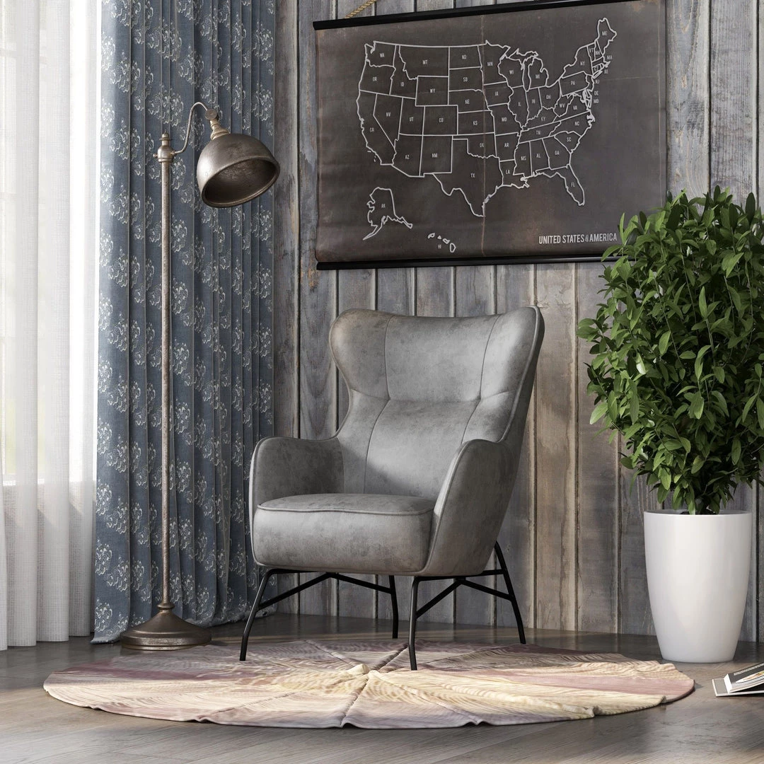 Emerald Home Chairs Franky Accent Chair, Charcoal 8 Emerald Home Chairs Franky Accent Chair, Charcoal