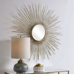 Accessories Uttermost Golden Rays Starburst Mirror