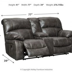 Ashley Furniture Dunwell - Double Stuffed Armrests - Power Reclining Loveseats