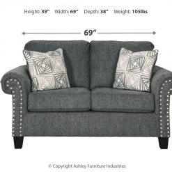 Ashley Furniture Agleno - Charcoal - Loveseat